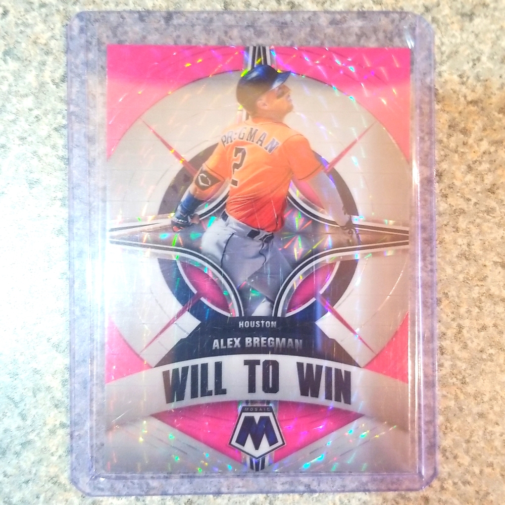 2022 Panini mosaic pink holo Will to Win Alex Bergman 9/10.